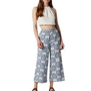 Joie 100% Linen Pants Cropped Medium Wide Leg EUC